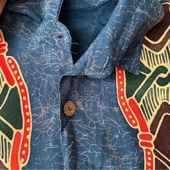 Vintage Novelty Pattern Short Sleeve  Button Down Shirt - Picture 12 of 12